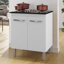 Ver imagem 2 de Balcão para Cooktop Jady 70cm 02 Portas com Tampo Recortado Branco - Desk Design