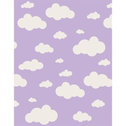 Tapete Quarto Céu Infantil Antiderrapante 1,00Mx1,40M Azul Casa Dona - 3