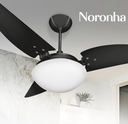 Ver imagem 2 de Ventilador de Teto Noronha Preto Com 3 Pás de MDF 110V+Controle Ventex