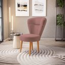 Ver imagem 1 de Cadeira Estofada para Mesa de Jantar Recepção Camarim Ergonômica Pés de Madeira Resistente