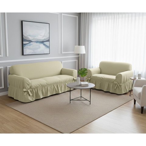 Capa de Sofá Patrícia 2 e 3 Lugares - Cáqui