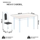 Ver imagem 3 de Conjunto Sala de Jantar com 4 Cadeiras Lara Branco/Preto