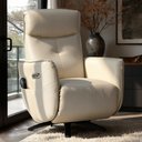 Ver imagem 1 de Poltrona de Massagem Reclinável Elétrica com Aquecimento Bravinni L07 Couríssimo Bege - Lyam Decor