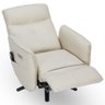 Poltrona de Massagem Reclinável Elétrica com Aquecimento Bravinni L07 Couríssimo Bege - Lyam Decor - 5