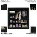 Ver imagem 6 de Guarda-Roupa Casal 3 Portas com Pés 100% MDF Roma