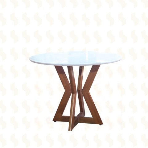 Mesa de Jantar Redonda Madeira Maciça - Ibiza-1,30 x 1,30 metros - Art Salas