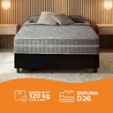 Ver imagem 5 de Cama Box Casal Preto + Colchão Molas Ensacadas Zidi Alabama 138x188x61cm