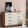 Cômoda Grande 8 Gavetas Mdp Amora Atacama/off White - 7