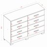 Cômoda Grande 8 Gavetas Mdp Amora Atacama/off White - 4