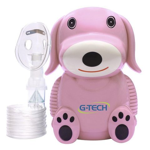 Inalador Nebulizador G-tech Nebdog Rosa Bivolt