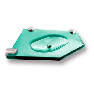 Saboneteira Canto Chanfrada 15x15 Cm - 8mm - Verde