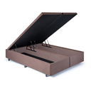 Ver imagem 3 de Cama Box Baú Casal Bipartido 138x188x42cm Suede com Pistão a Gás