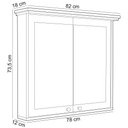 Ver imagem 4 de Armário para Banheiro com Espelho 2 Portas 80cm Malezia B06 Cristal - Lyam Decor
