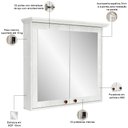 Ver imagem 3 de Armário para Banheiro com Espelho 2 Portas 80cm Malezia B06 Cristal - Lyam Decor