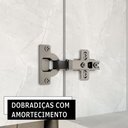 Ver imagem 6 de Armário para Banheiro com Espelho 2 Portas 80cm Malezia B06 Cristal - Lyam Decor