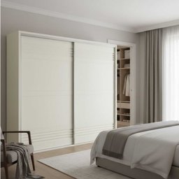 Guarda Roupa 100% Mdf Casal 2,67m com 2 Portas de Correr Tw603 Dalla Costa-off White - 1 Guarda Roupa 100% Mdf Casal 2,67m com 2 Portas de Correr Tw603 Dalla Costa-off White - 1