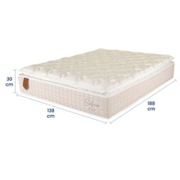 Colchão Casal Prorelax 138x188x30 Safira Molas Ensacadas Pillow Top Viscoelástico - Areia - 5