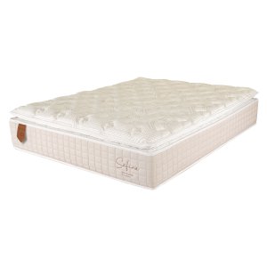 Colchão Casal Prorelax 138x188x30 Safira Molas Ensacadas Pillow Top Viscoelástico - Areia
