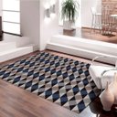 Ver imagem 1 de Tapete Antiderrapante Mosaico Casa Moderna 140x200cm Cinza Casa Dona