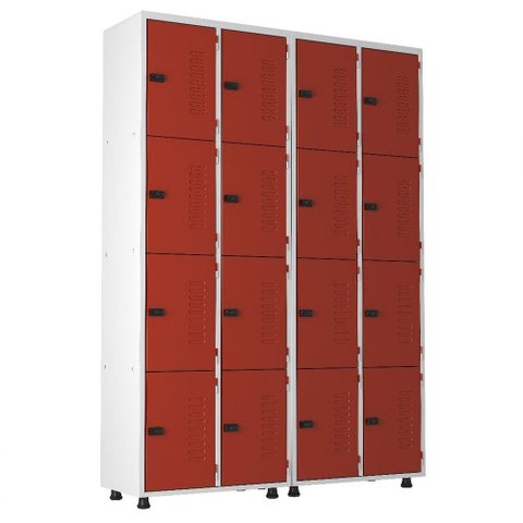 Armário Roupeiro Aço 16 Portas Guarda Volume Trinco
