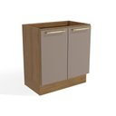 Ver imagem 1 de Módulo Cozinha Kappesberg Botanic Balcão Botanic M623 C/ 2 Portas S/tampo 80cm Nogueira/fendi -