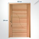 Ver imagem 2 de Kit Porta Pivotante Maciça de Eucalipto 214x127x14cm PM91 Sublime Cruzeiro Portas