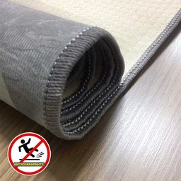 Tapete para Quarto Céu Infantil Antiderrapante 1,00Mx1,40M Cinza Casa Dona - 2