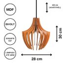Ver imagem 3 de Luminária Teto tipo Pendente ARANHA MDF - Completa - Cor: Marrom
