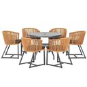 Ver imagem 1 de Mesa e 6 Cadeiras e Noronha Preto E9 Trama Original Terra Cota
