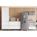 Ver imagem 1 de Cozinha Completa Rainha Gourmet 6 Peças (3aéreos+2balcões+1paneleiro) C6p01 Branca/nature -