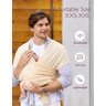 Momcozy Sling para Bebê Airmesh Bege, Leve e Ergonômico, 8-35 Lbs - 4