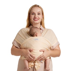 Momcozy Sling para Bebê Airmesh Bege, Leve e Ergonômico, 8-35 Lbs