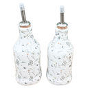Ver imagem 2 de Kit Galheteiro Porcelana Branca Decorada Arabescos:2 Peças