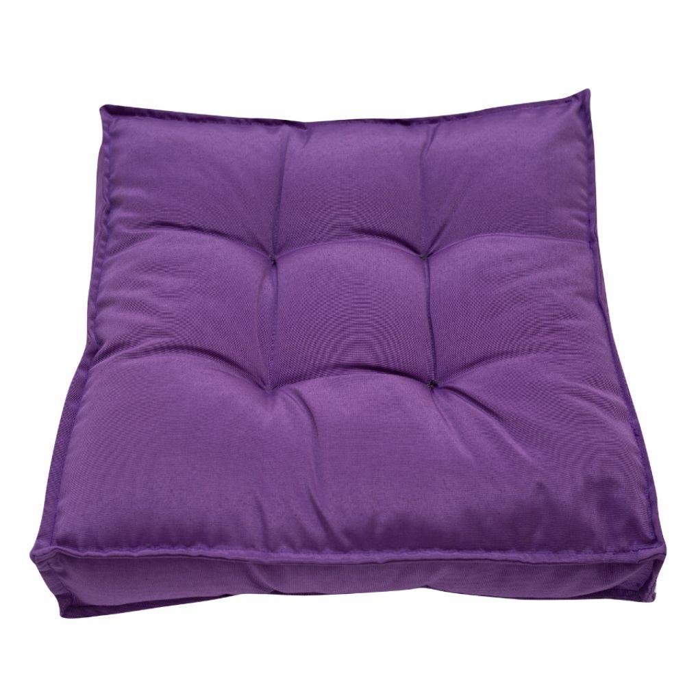 Almofada Futon Shelter 55x55 Poliéster Liso Macia Conforto Roxo - 1