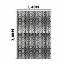 Ver imagem 4 de Tapete Labirinto Sala e Quarto Geométrico 2,0 x 1,4M Antiderrapante Preto e Branco Casa Dona
