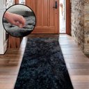Ver imagem 3 de Tapete Passadeira Felpudo Macio e Fofinho Preto Universal para Cozinha, Sala e Corredor Casa Dona