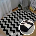 Ver imagem 3 de Tapete Sala Quarto ou Escritório Chevron Aintederrapante 1,4 x 2,0 M Preto Branco Moderno Casa Dona