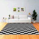 Ver imagem 3 de Tapete Mosaico Prism Antiderrapante 140 x 200cm Preto e Branco Casa Dona