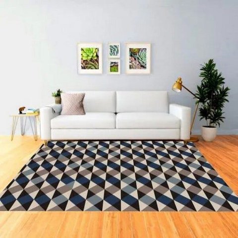Tapete Mosaico 100x140cm 3D Antiderrapante Sua Casa Elegante Moderno Color Sala e Quarto Casa Dona