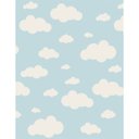 Ver imagem 1 de Tapete Infantil Estampa Nuvens Antiderrapante e Antialérgico 1,0 x 1,4 Metros Azul Casa Dona