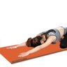 Tapete para Rolo de Treino de Bike Yoga Pilates Cinza e Laranja 66x185cm Casa Dona - 1