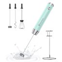 Ver imagem 1 de Maestri House Espumador de Leite Portátil com 3 Batedores e Suporte (azul)