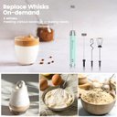 Ver imagem 7 de Maestri House Espumador de Leite Portátil com 3 Batedores e Suporte (azul)