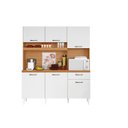 Ver imagem 2 de Kit Cozinha Siena 160cm com Nicho para Forno/microondas - Cinamomo/branco Aramóveis