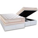 Ver imagem 1 de Conjunto Box Baú Queen: Colchão Molas Herval Maxspring Real + Base Crc Linhão White (158x198)