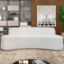 Ver imagem 6 de Sofá 4 Lugares Curvo Sala de Estar Living Cancún D02 Bouclê Cru 260cm Pb-01 - Lyam Decor