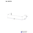Ver imagem 3 de Kit Rodapé para Balcão Cozinha 105cm Veneza com Pés Multimóveis Mp3753 Branco