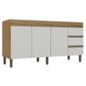 Balcão Gabinete de Pia Karen 159 Cm Nature Off White - 1