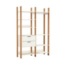 Ver imagem 2 de Guarda Roupa Closet Industrial Modulado 2 Peças 145,4cm 100% MDF Branco/Freijó/Off White