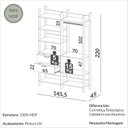 Ver imagem 3 de Guarda Roupa Closet Industrial Modulado 2 Peças 145,4cm 100% MDF  